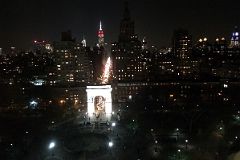 30 New York Washington Square Park With Fifth Avenue And Empire State Building Behind At Night From NYU